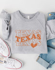 Groovy Texas Heart Crewneck Sweatshirt- Plus