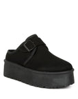 Mayfield Buckle Strap Fur Platform Classic Slip-On