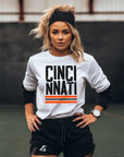 Cincinnati Orange Black Graphic Short Sleeve Tee- Plus