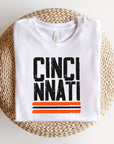 Cincinnati Orange Black Graphic Short Sleeve Tee