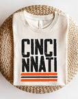 Cincinnati Orange Black Graphic Short Sleeve Tee