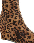 Yara Microfiber Wedge Sock Boots