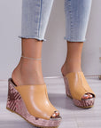 PU Leather High Heel Sandals