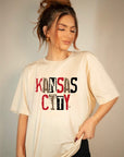 Kansas City Leopard Graphic Crew Neck Tee