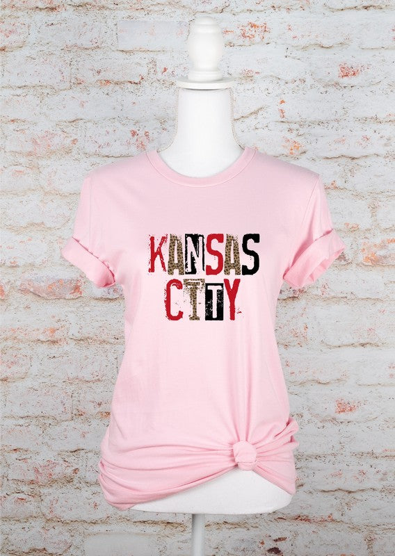 Kansas City Leopard Graphic Crew Neck Tee