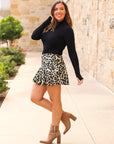 The Kylie Leopard Skort