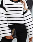 Striped knit sweater