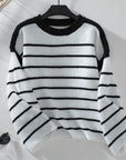 Striped knit sweater