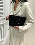 Sequin Clutch with Zipper