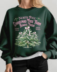 North Pole Christmas Tree Farm Fleece Sweatshirts