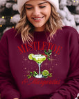 Mistletoe & Margaritas Graphic Fleece Sweatshirts