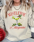 Mistletoe & Margaritas Graphic Fleece Sweatshirts