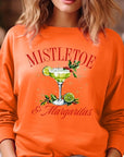 Mistletoe & Margaritas Graphic Fleece Sweatshirts