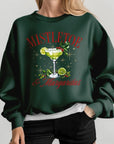 Mistletoe & Margaritas Graphic Fleece Sweatshirts