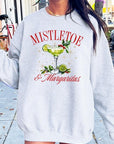 Mistletoe & Margaritas Graphic Fleece Sweatshirts