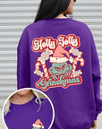 Holly Jolly Grinchmas Graphic Fleece Sweatshirts