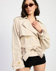 LAYERED TRENCH STYLE JACKET