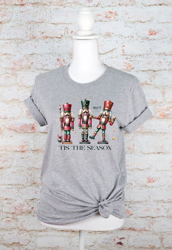 Nutcracker Tis The Season Holiday Graphic Tee- Plus