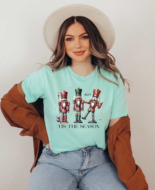 Nutcracker Tis The Season Holiday Graphic Tee- Plus