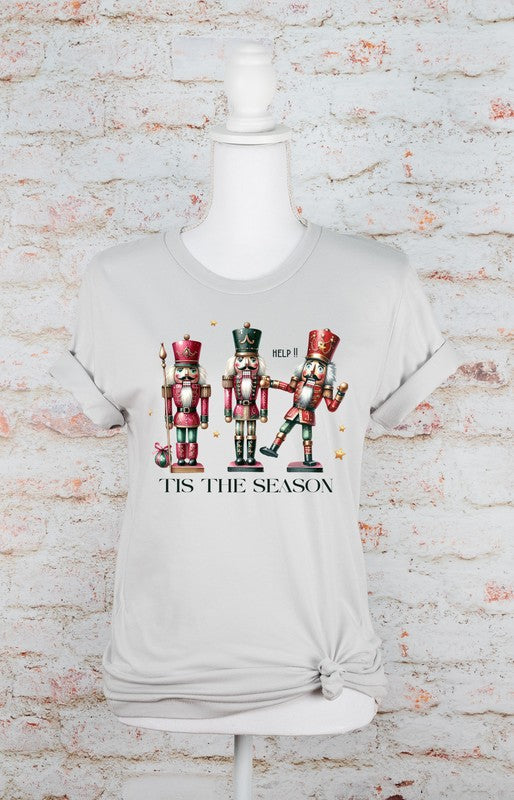 Nutcracker Tis The Season Holiday Graphic Tee- Plus