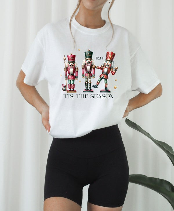 Nutcracker Tis The Season Holiday Graphic Tee- Plus