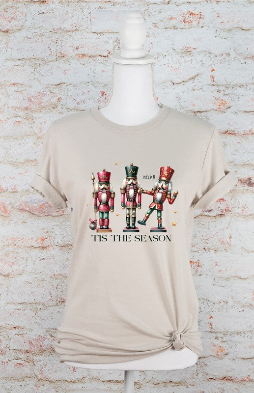 Nutcracker Tis The Season Holiday Graphic Tee- Plus