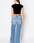 TUMMY CONTROL 90'S VINTAGE HIGH RISE WIDE JEANS