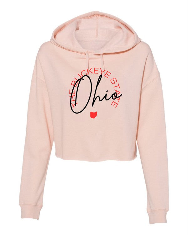 The Buckeye State Ohio Cropped Hoodie