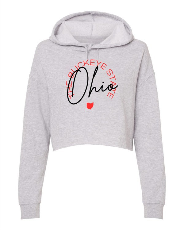 The Buckeye State Ohio Cropped Hoodie