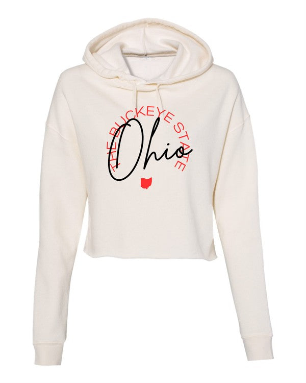 The Buckeye State Ohio Cropped Hoodie