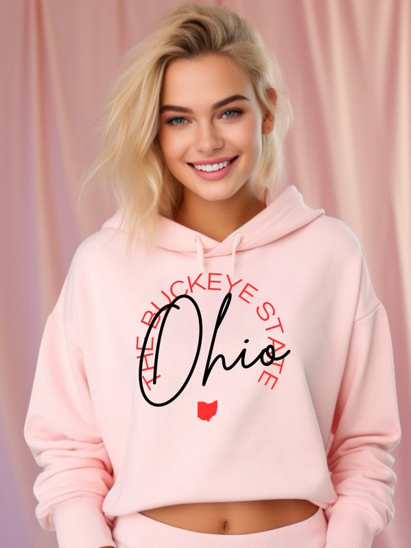 The Buckeye State Ohio Cropped Hoodie