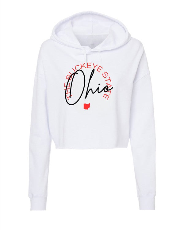 The Buckeye State Ohio Cropped Hoodie