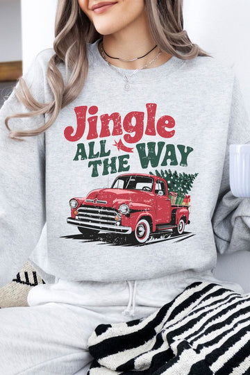 Jingle All The Way Christmas Fleece Sweatshirt