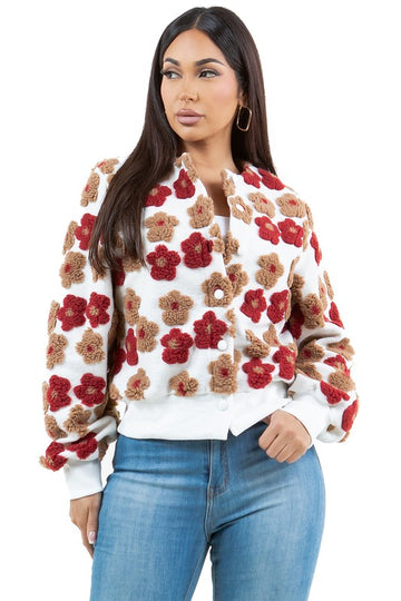 Cover me in Floral!!! Button up fashion jacket