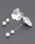 Pearl Drop Filigree Flower Earrings