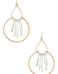 Mix Tone Fringe Metal Iconic Earrings