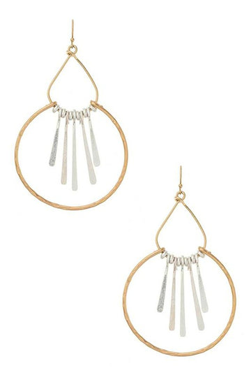 Mix Tone Fringe Metal Iconic Earrings