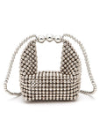 Petite Pearl Braided Top Handle Clutch Bag