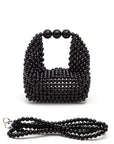 Petite Pearl Braided Top Handle Clutch Bag