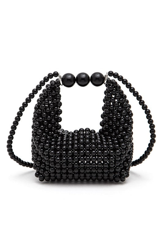 Petite Pearl Braided Top Handle Clutch Bag