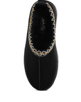 Struter Embroidered Platform Fur Classic Slip-On