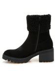 Woolly Faux Fur & Embroidery Detail Boots