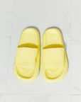 MMShoes Arms Around Me Open Toe Slide in Yellow