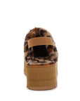 Kutchu Leopard Faux Fur Platform Classic Slingback