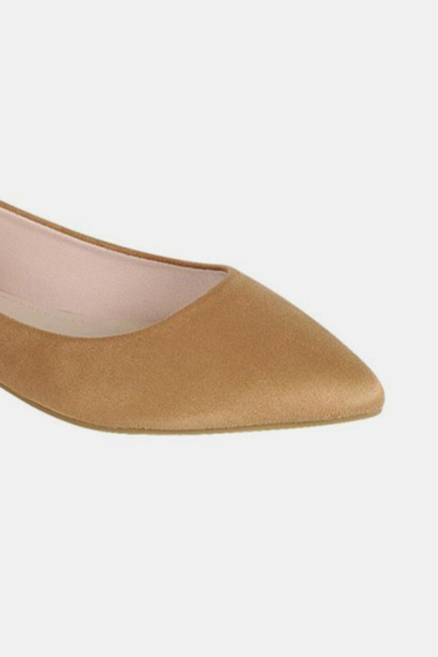 Forever Link Pointy Toe Slip On Flat Loafers-Tan