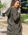 Double Take Full Size Hooded Teddy Bear Jacket with Thumbholes