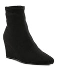 Yara Microfiber Wedge Sock Boots