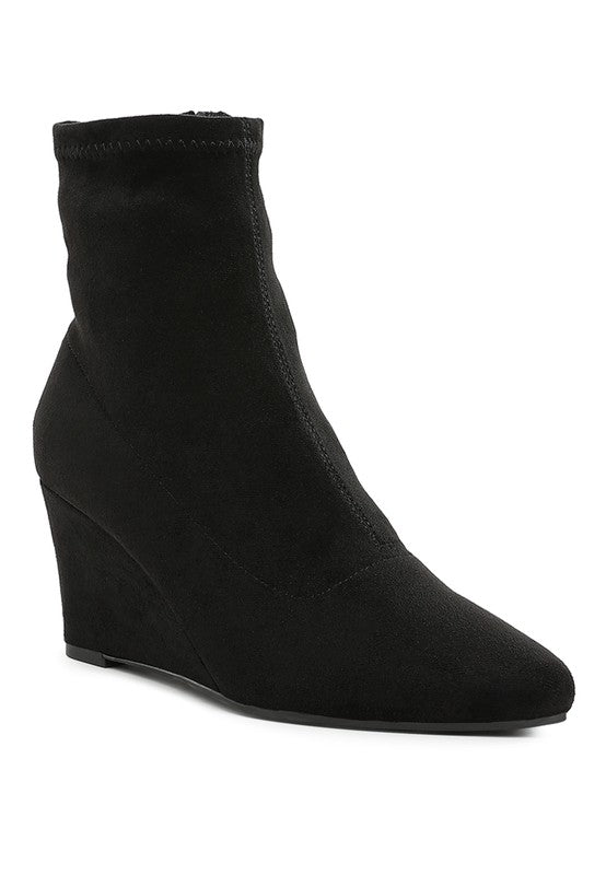 Yara Microfiber Wedge Sock Boots