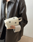 Texture Contrast Bow Wristlet