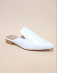 GEM-39 - POINTED TOE SLIP ON MULE FLATS